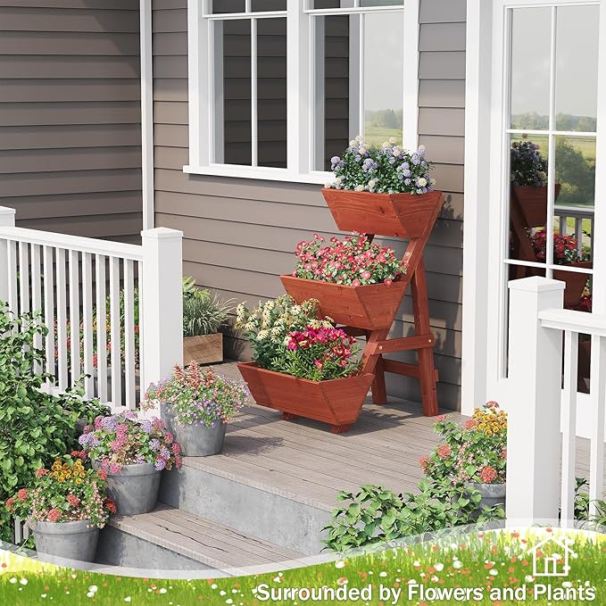 Raised Garden Bed, 3 Tier Small Vertical Garden Planter - Image 3