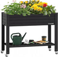 YITAHOME 43.3x17.7x34 in Elevated Garden Bed, Outdoor Plastic Planter Box by YITAHOME