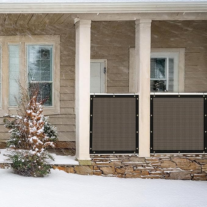 UPGRADE Privacy Fence Screen 4'x47' Brown Outdoor 90% Visibility Blockage 170 - Image 8