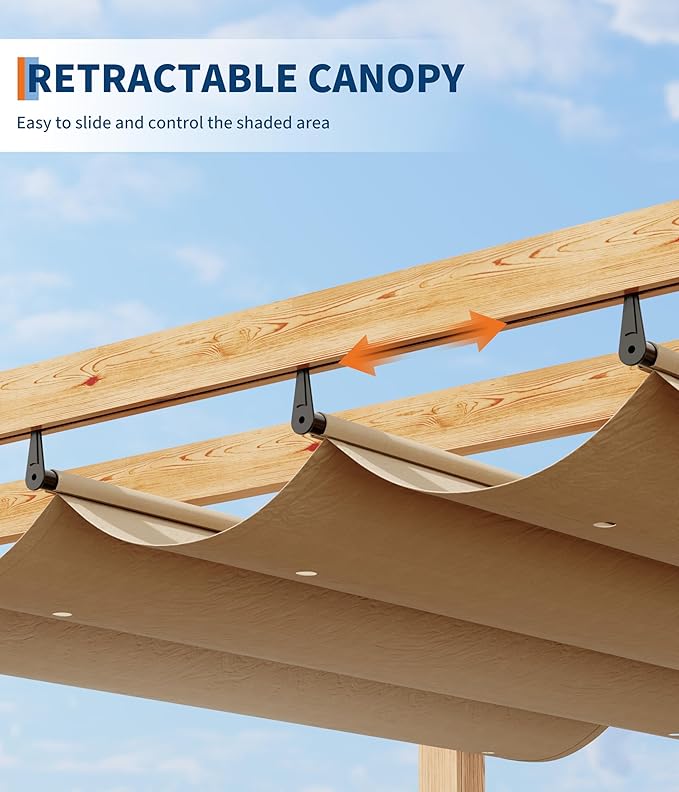10 x 13 ft Aluminum Pergola - Image 8