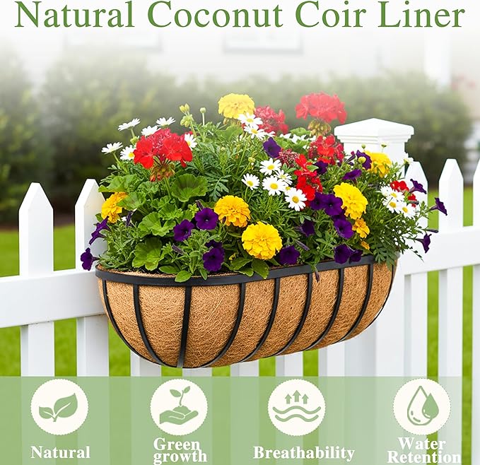 36 Inch Railing Planter Window Box Deck Balcony Rail Planter - Image 3