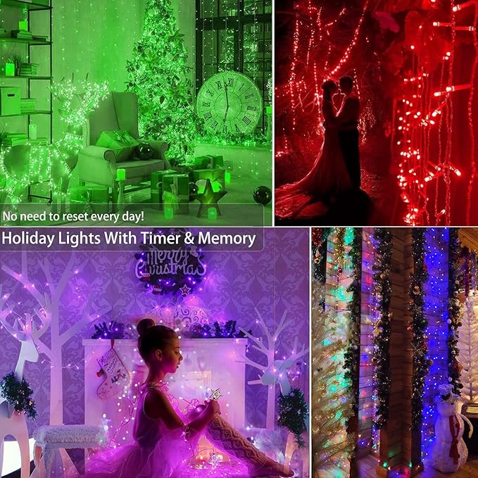 Brizled RGB Christmas Lights, 66ft 200 LED Color Changing Christmas Light - Image 7