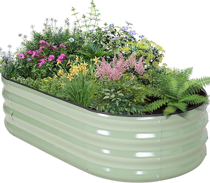 Galvanized Raised Garden Bed Outdoor by BIRDSINYARD