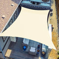SUNLAX Custom Size 8' x 19' Beige Sun Shade Sail Canopy Commercial Rectangle by SUNLAX