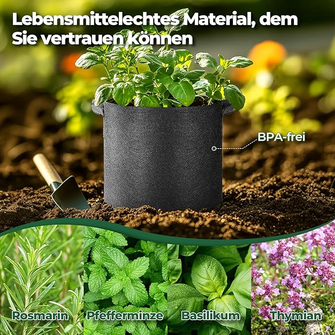 T4U 5 Gallon Grow Bags, Upgrade Grow Bags - Image 7