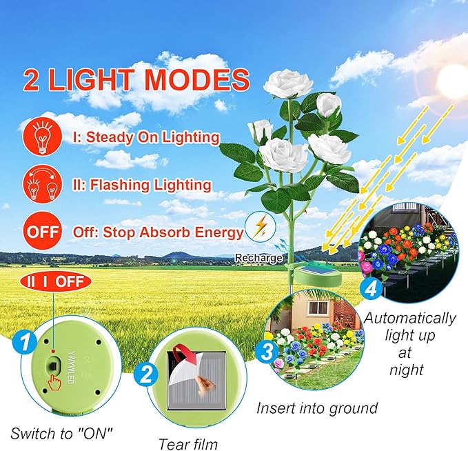 Solar Flower Lights Outdoor - Image 6