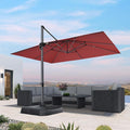 PURPLE LEAF 10' X 13' Patio Umbrella Outdoor Cantilever Rectangle Umbrella by PURPLELEAF
