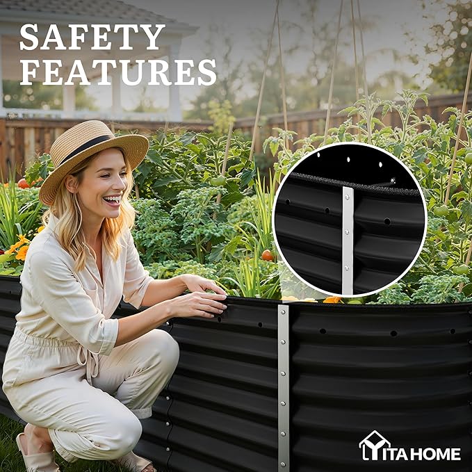 YITAHOME 24" Tall 9 in 1 Raised Garden Bed Kit, 96x24 in Large Galvanized Metal - Image 5
