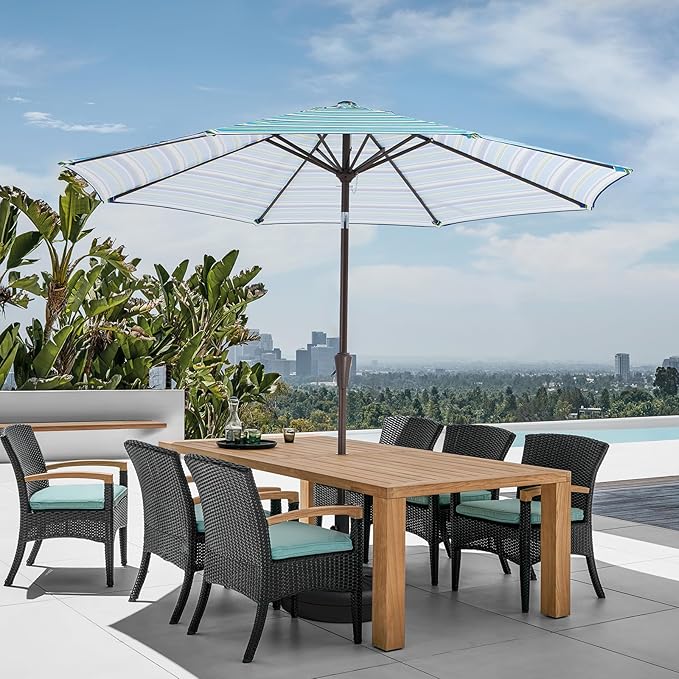 JEAREY 9FT Outdoor Patio Umbrella Outdoor Table Umbrella - Image 4
