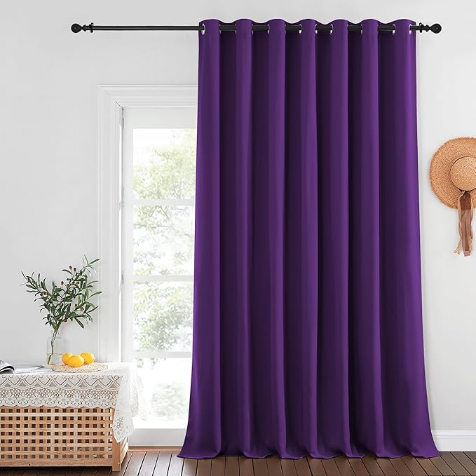 NICETOWN Patio Door Curtain Sound Blocking, Bedroom Privacy Room Divider Curtain - Image 8