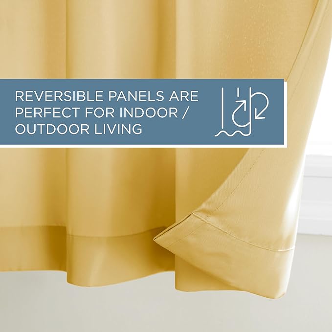 TOWN & COUNTRY BASICS Cabana Solid Heavyweight Indoor Outdoor Curtains - Image 6