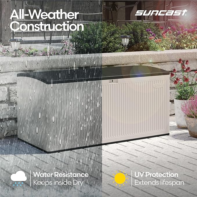 Suncast 160-Gal. Resin Extra-Large Outdoor Patio Deck Box - Image 4