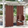 Easy-Going Linen Look Outdoor Curtains Waterproof Windproof Porch Curtains by Easy-Going