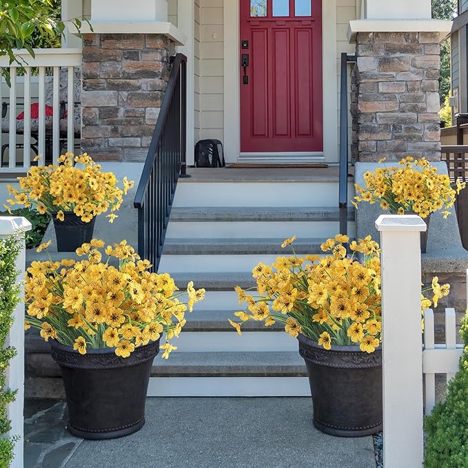 24 Yellow Bundles Artificial Flowers - Image 7