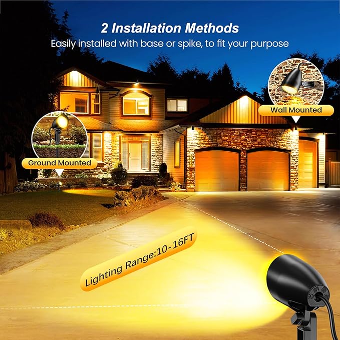 20W Outdoor LED Landscape Lighting Spot Lights Outdoor 1880LM IP66 Waterproof - Image 3