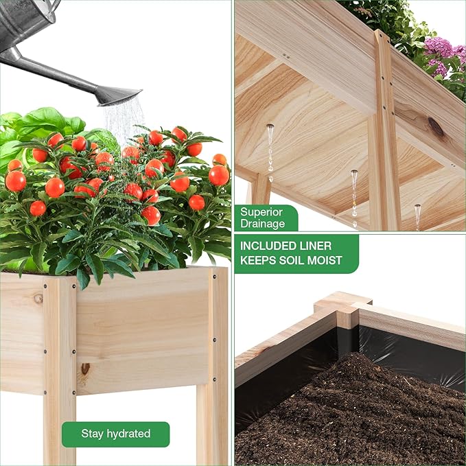 MIXC 72”L X 23”W Raised Garden Bed Outdoors - Image 8