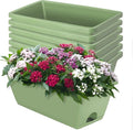 Window Box Planter, 7 Pack Plastic Vegetable Flower Planters Boxes 17 Inches by LOCONHA