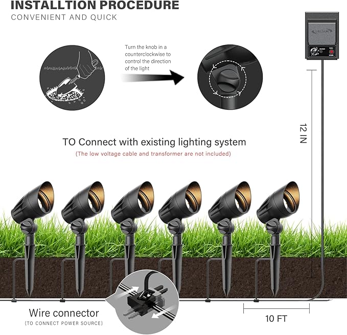 Malibu 50 Watt Floodlight Landscape Lights Outdoor Spotlight Waterproof Path - Image 7
