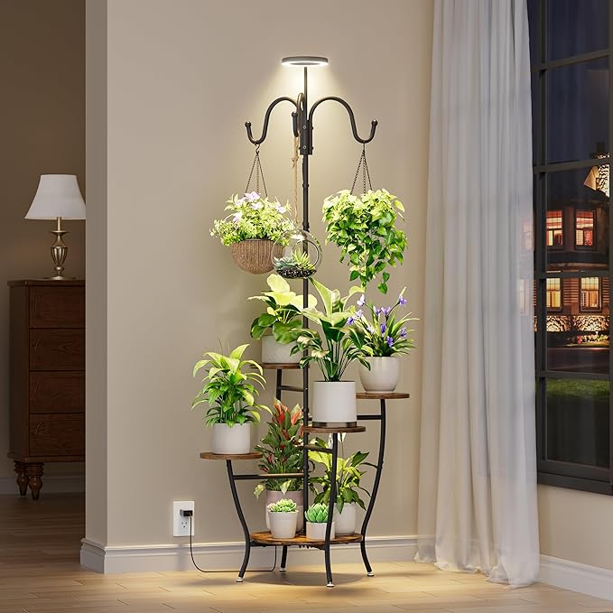 Plant Stand Indoor with Grow Light - Image 2