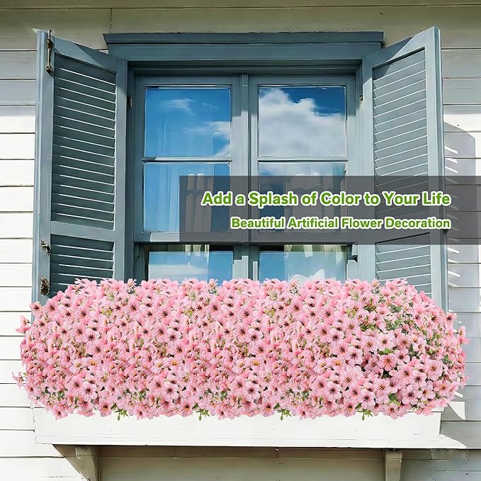 Artificial Flowers for Outdoor Indoor, Silk Flowers No Fade Fake Plastic - Image 6
