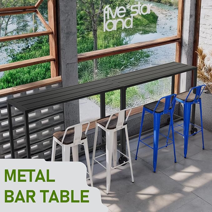 Outvita Outdoor Bar Table, Bistro Rectangle - Image 8