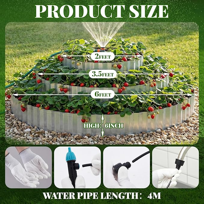 Pyramid Garden Kit, Strawberry garden Planter, 6 ft Diameter Base, Includes 3 - Image 2