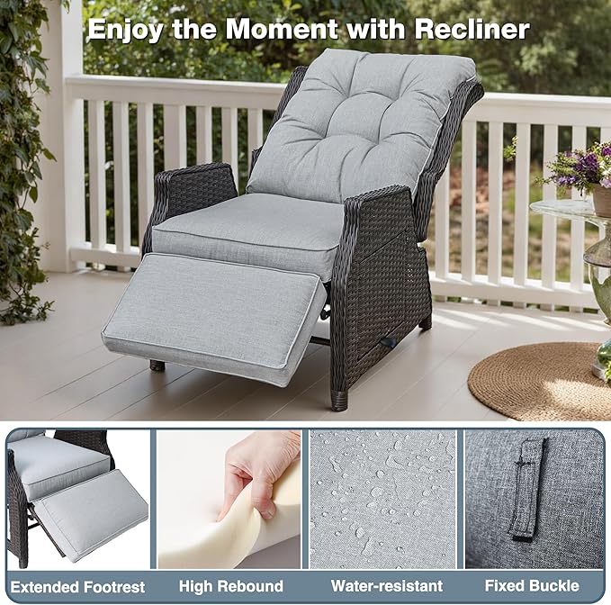 Outdoor Indoor Wicker Recliner - Image 4