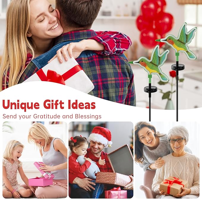 Solar Hummingbird Garden Lights, Halloween Outdoor Lights Decor, LED - Image 6