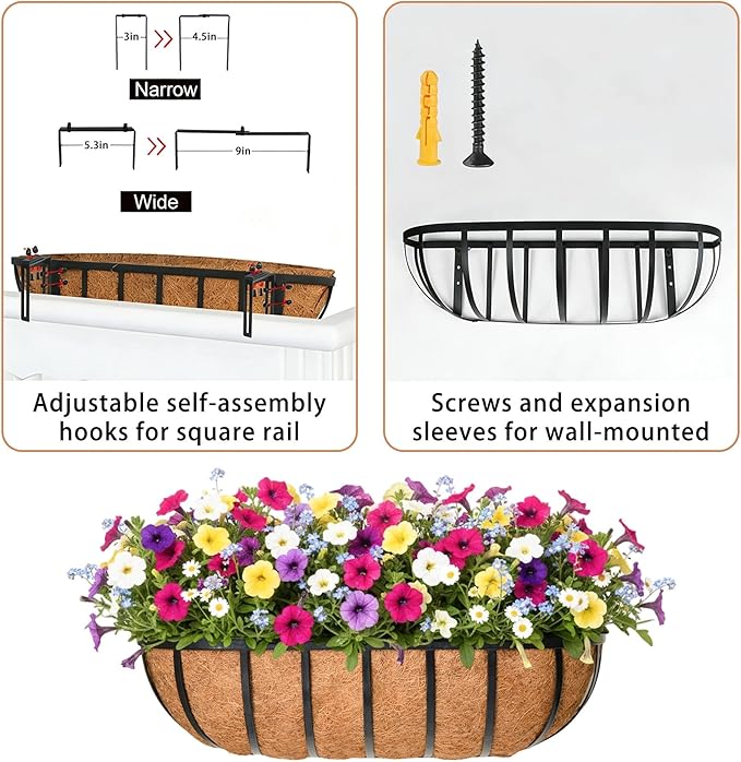36'' Window Box Railing Planter - Image 6