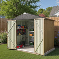 Greesum 8×6FT Outdoor Storage Shed, Metal Patio Storaged Sheds by BuynowfromGreesum