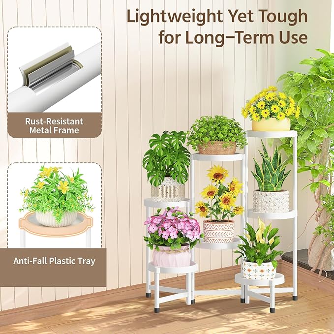 LASZOLA 7 Tiered Folding Plant Stand Indoor - Image 6