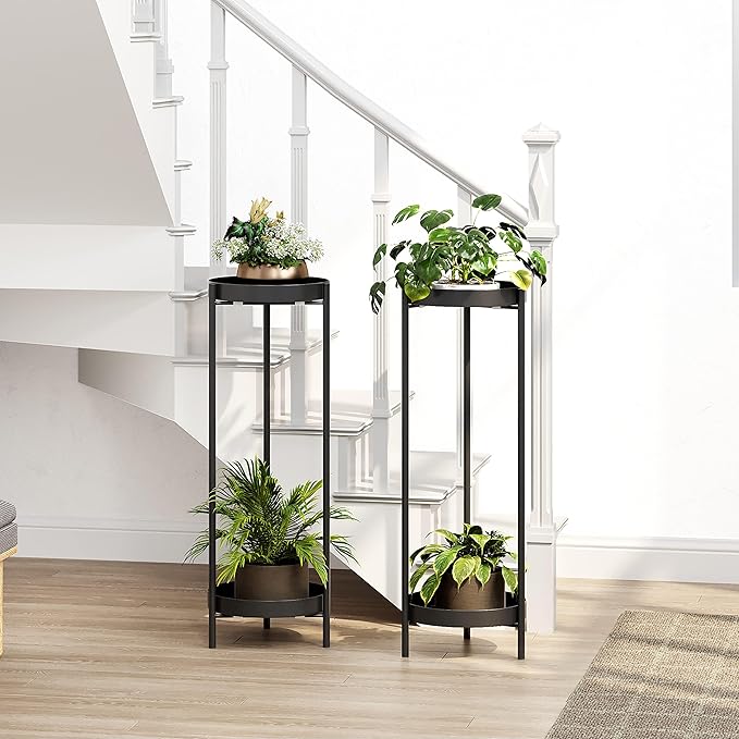 Metal Black Tall Plant Stand Indoor or Outdoor - Image 7