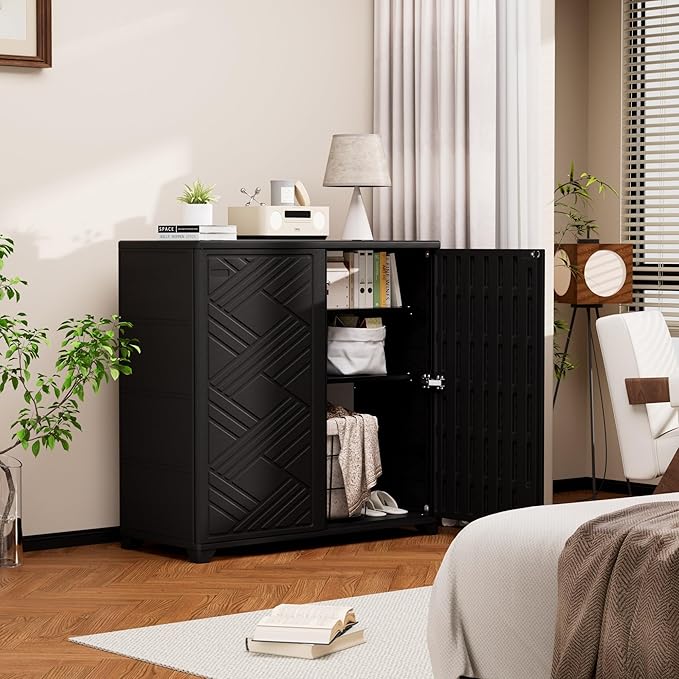 Outdoor/Indoor Storage Box, Resin and Plastic Storage Cabinet Waterproof - Image 4