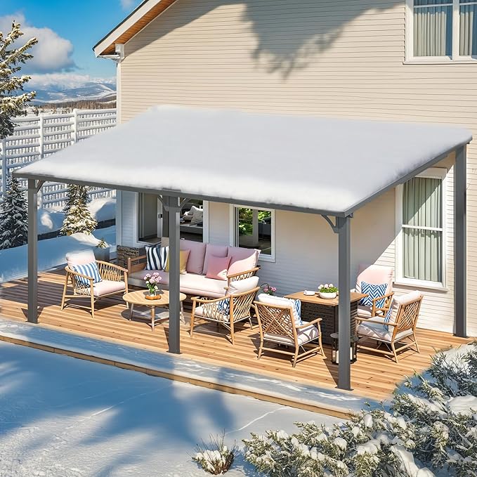 AECOJOY 16' x 10' Outdoor Hardtop Gazebo Pergola - Image 5