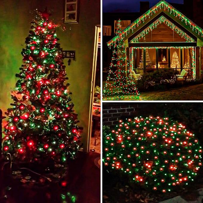 Upgraded Connectable 200 LED Christmas String Lights Outdoor Indoor, 66FT Red - Image 6