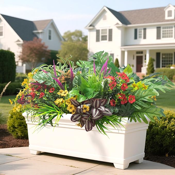 20PCS Fake Flowers UV Resistant Artificial Plants & Faux Shrubs - Image 3