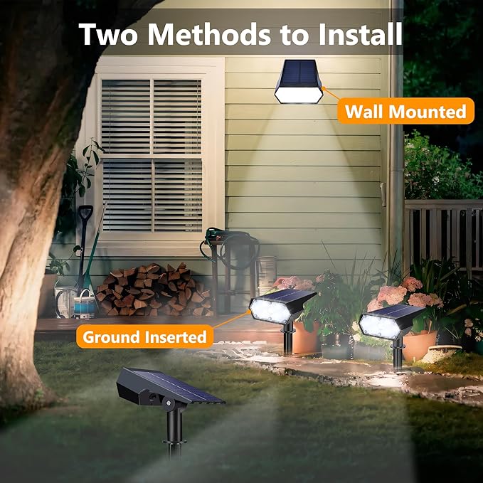 LYHOPE Solar Spot Light Outdoor, 49 LED Lights - Image 3
