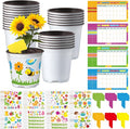 Capoda 48 Sets Garden Flower Pots Crafts Kit DIY Spring Plastic Seedling by Capoda
