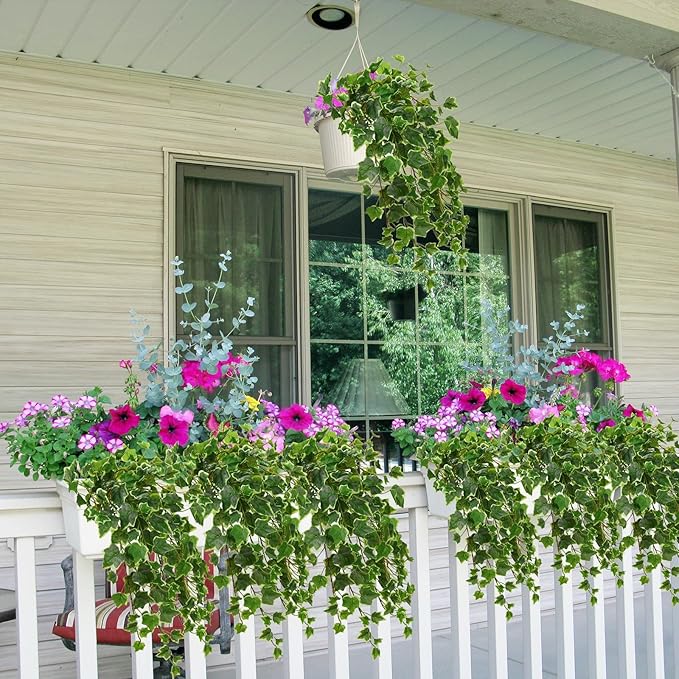 Hollyone 2pcs Artificial Hanging Plants 24" Fake Ivy Vine Faux Ivy Leaves - Image 5