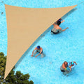SUNLAX Custom Size 10'x18'x20.6' Sand Sun Shade Sail Right Triangle UV Block by SUNLAX