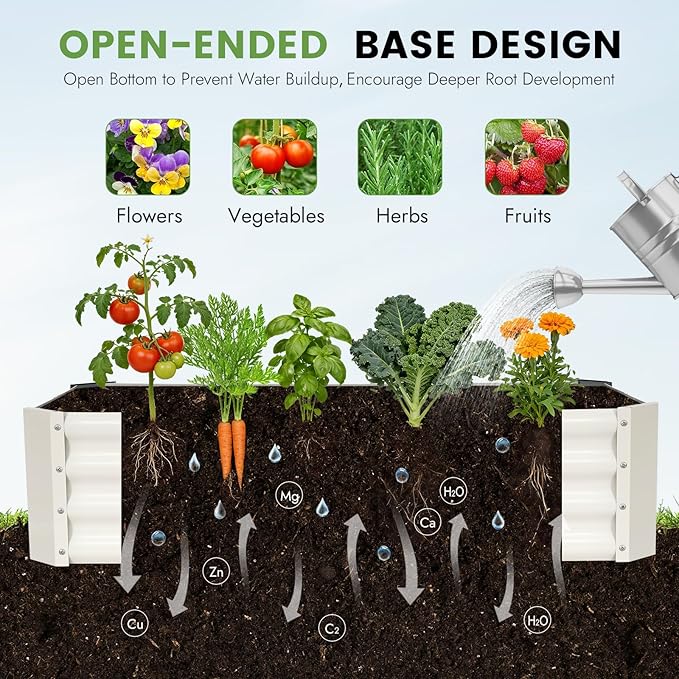 INNO STAGE 2Pcs Galvanized Raised Garden Bed Kit, Rust-Resistant & Easy Assembly - Image 6