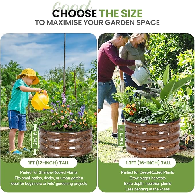 G GOOD GAIN Round Raised Garden Bed - Image 8