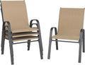 Patio Chairs Set of 4, Outdoor Dining Chairs Stackable by furniture
