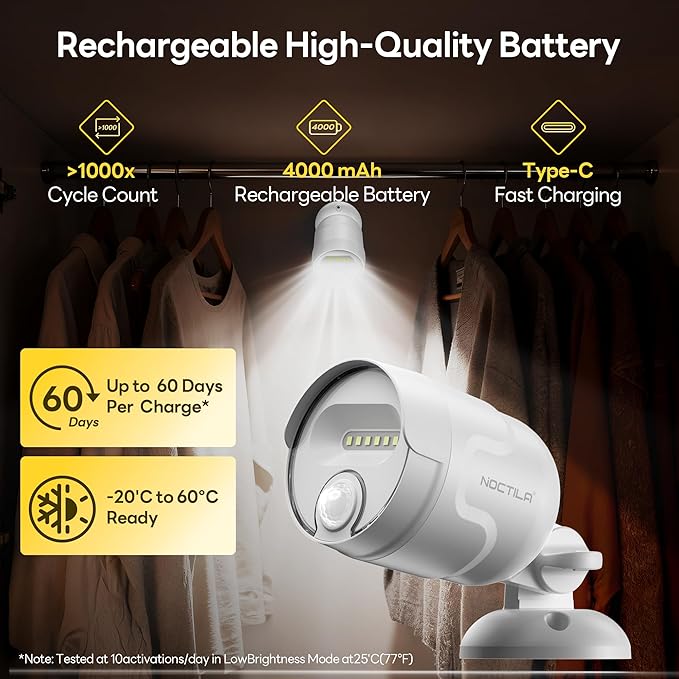Rechargeable Battery Operated Motion Sensor Light, 4000mAh Battery Powered - Image 5