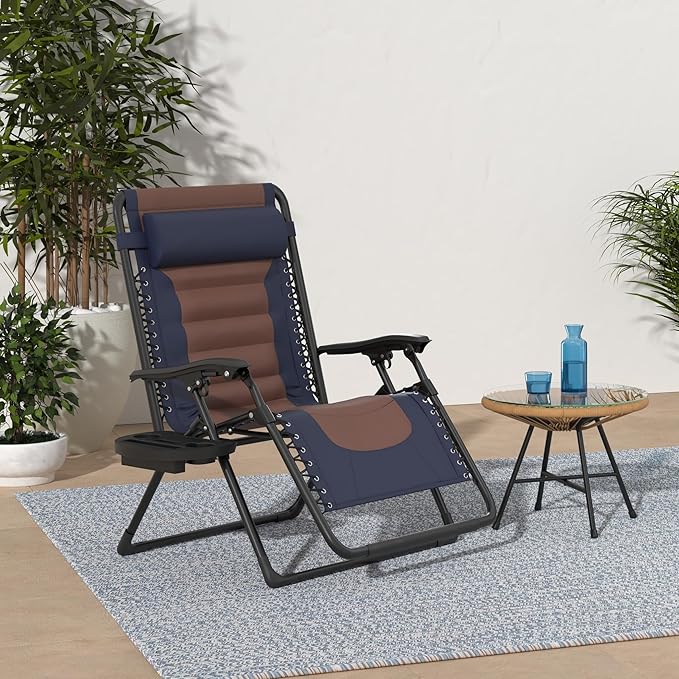 Best Choice Products Oversized Padded Zero Gravity Chair, Folding Outdoor Patio - Image 2
