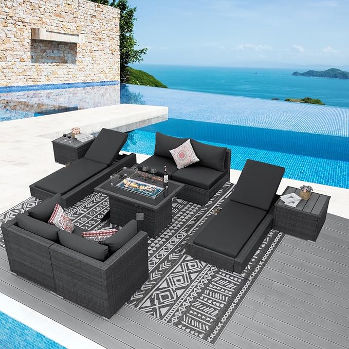 NICESOUL 9 Piece Patio Furniture Set by NICESOUL