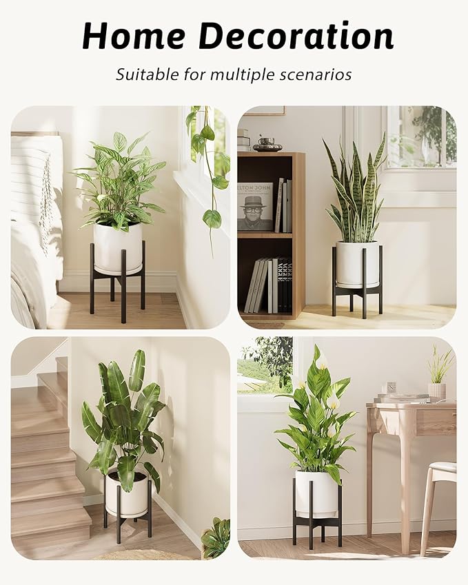 Adjustable Plant Stand Indoor, Bamboo Plant Stand Fits 8 9 10 11 12 Inches - Image 5