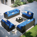 Aoxun Patio Furniture Set, 11 Piece Outdoor Sectional Sofas by Aoxun