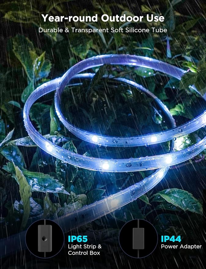 Govee Outdoor LED Strip Lights, 98.4ft Smart Outdoor Lights Work - Image 5