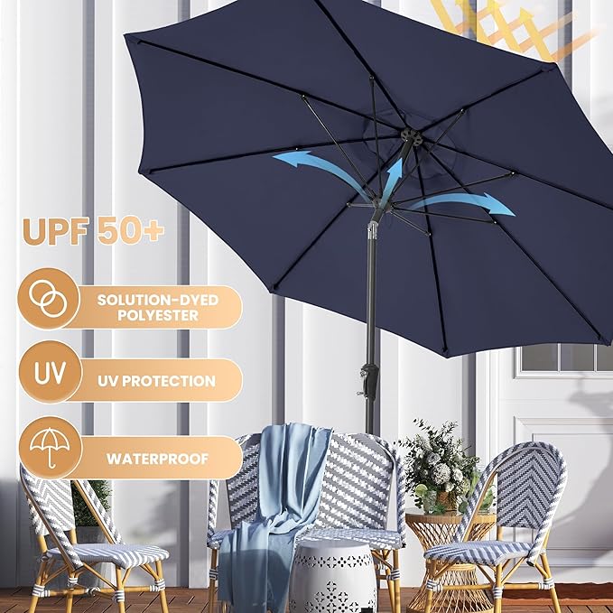 Ayge 9FT Large Outdoor Patio Umbrella Market Table Umbrella-UV Resistant - Image 5